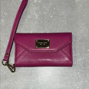 Michael Kors Fuchsia Wristlet Clutch
